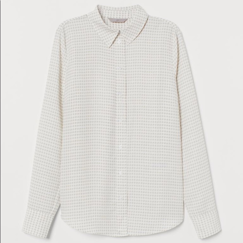 H&M Creped Blouse - Houndstooth pattern